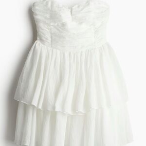 H&M Strapless White Dress
